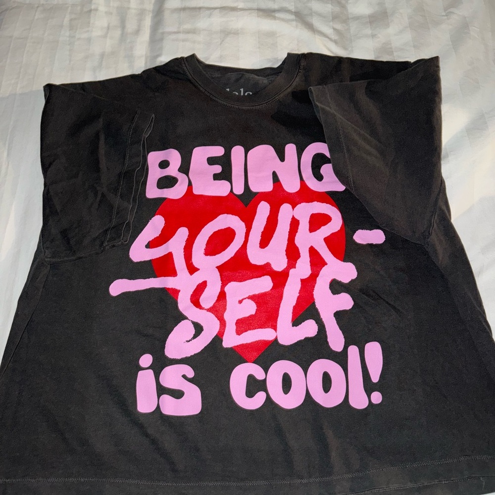 Dressed in LALA Black and Pink Short Sleeve Tee